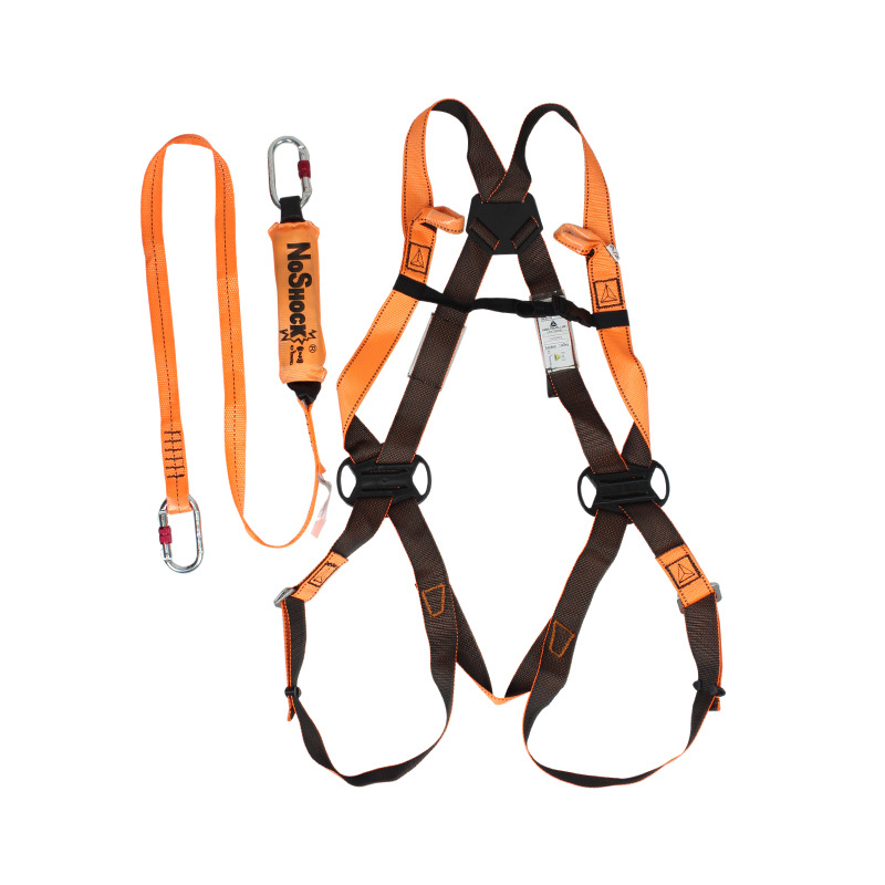 代尔塔506103防坠套装 安全带加单小钩减震带 高空坠落防护安全带