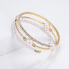 Crystal from pearl, fashionable bracelet, diamond accessory natural stone, wholesale