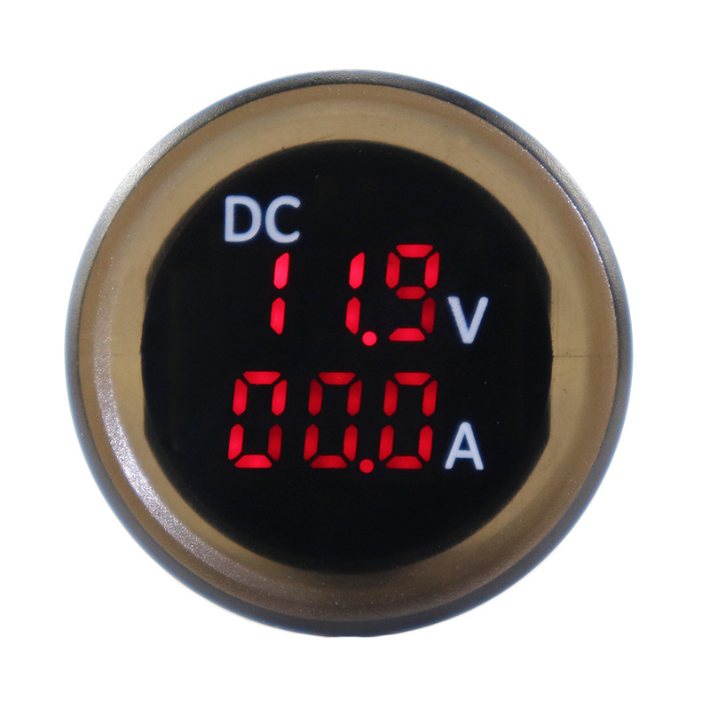 Cartrument RVModified Red LEDDigital Display Voltage And Ammeter Two-in-one4.5-30 V