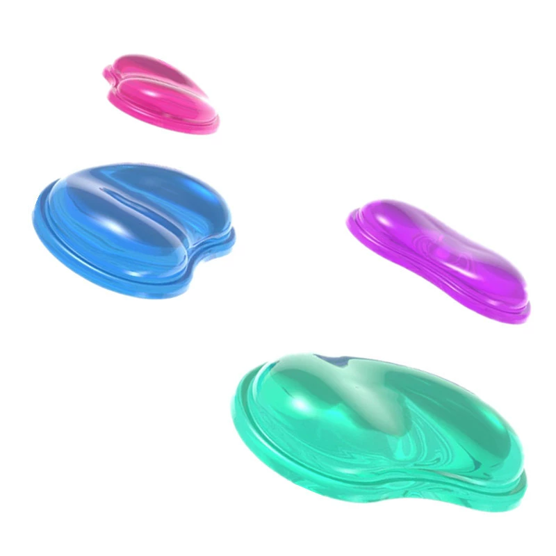 Wrist rest silicone heart-shaped, transparent crystal gel mouse pad, cooling hand pillow 11×7 cm