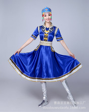 新款蒙古族服饰少数民族演出服装 蒙古袍短裙舞蹈表演服女款
