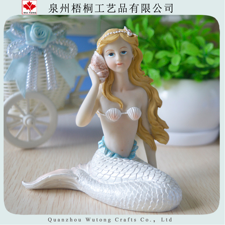 Mediterranean style Mermaid decorative car elves Beautiful ornament…