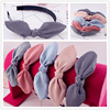 Fashionable headband with bow, brand demi-season hair accessory, Korean style