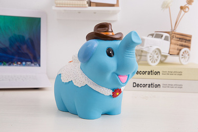 厂家直销卡通搪胶防摔大象存钱罐大号可爱小象储钱罐家居摆件礼品