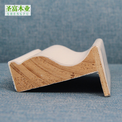 厂家批发实木线条装饰相框木条门套线密度板贴木皮桐木涂泥踢脚线|ms