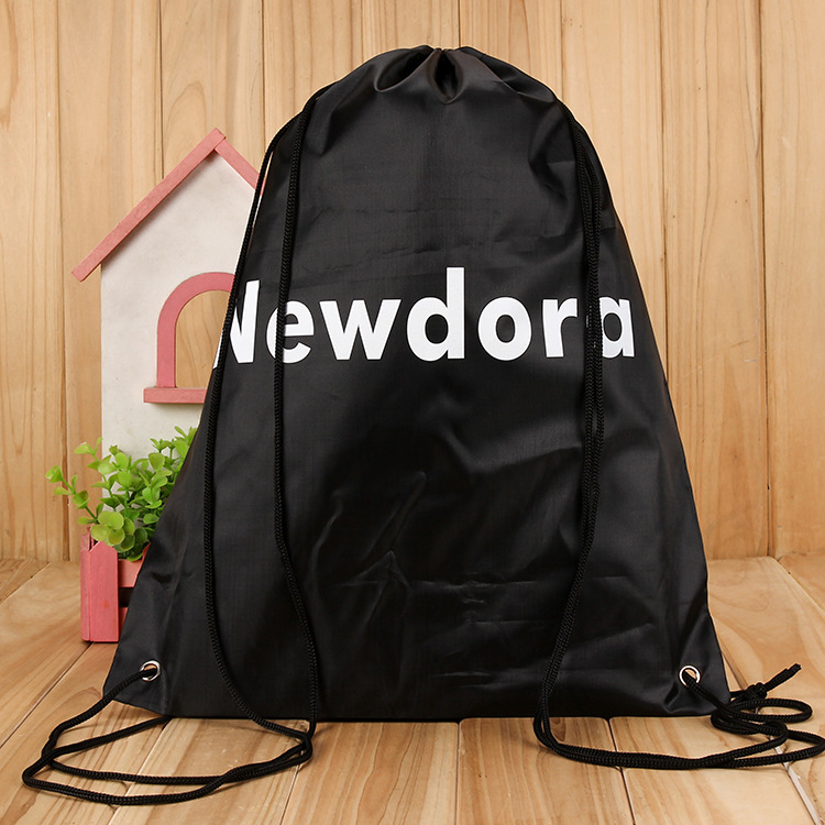 束口袋现货 涤纶束口背包袋定制 礼品尼龙抽绳收纳袋 厂家批发