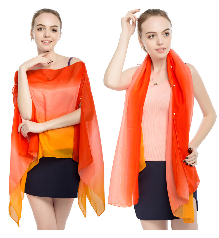 钉扣沙滩披肩 套头斗篷夏季防晒披肩厂家 女士围巾批