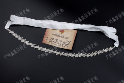 韩版婚纱礼服装饰腰链腰带高级水钻焊接腰带礼服演出服配饰腰带|ru