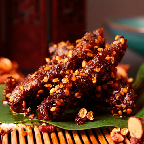 Sichuan Specialty Spicy Beef Pellets 50g - Direct Sale from Sichuan Beef Snack Manufacturer, Small Packaging Snack for Leisure