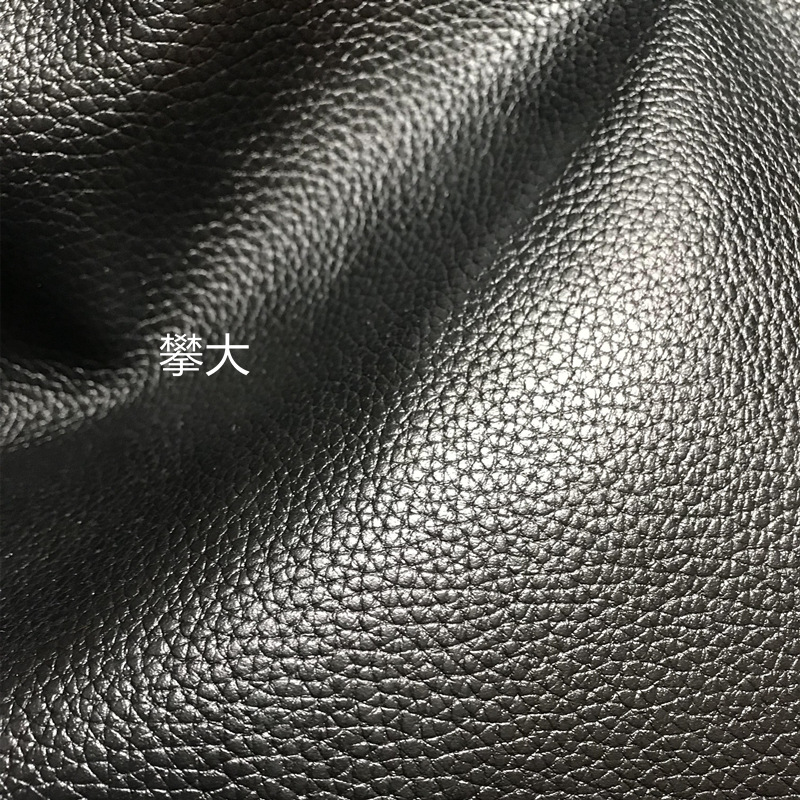 二层牛皮湿法移摸压花 荔枝纹二层牛皮 真牛皮二层黑色现货提供