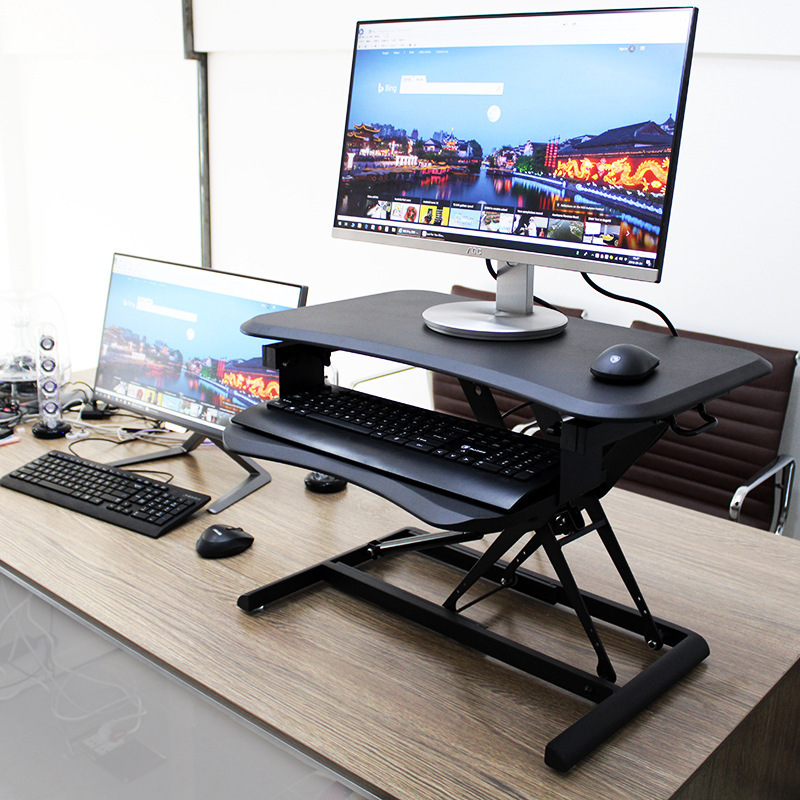 Factory Direct sales movable folding sitting station alternating standing pneumatic computer lifting table Workbench one-piece delivery Factory Direct sales movable folding sitting station alternating standing pneumatic computer lifting table Workbench one-piece delivery