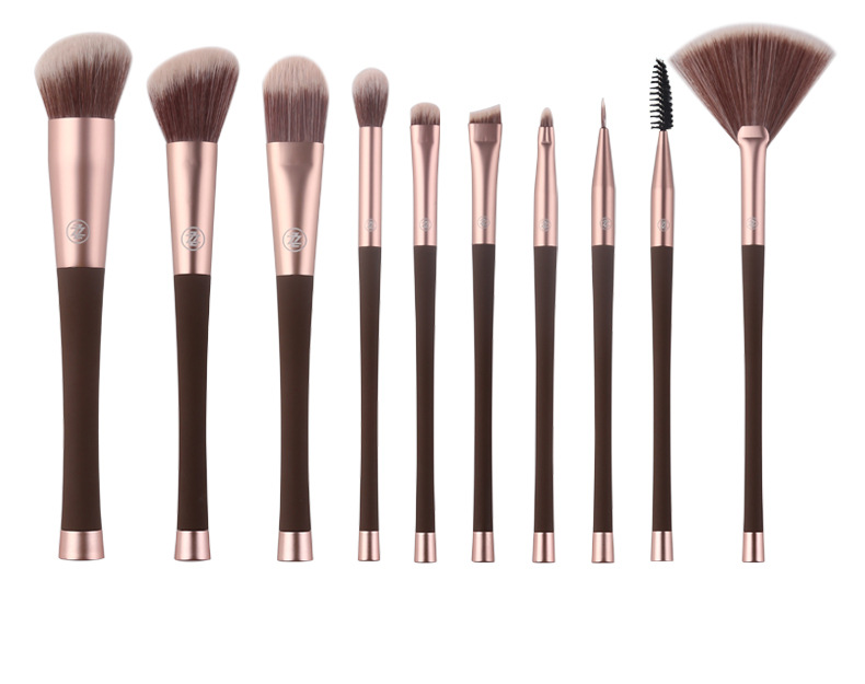 10 Kleine Taille Make-up Pinsel Set Für Anfänger Tragbare Künstliche Faser Beauty Brush display picture 1