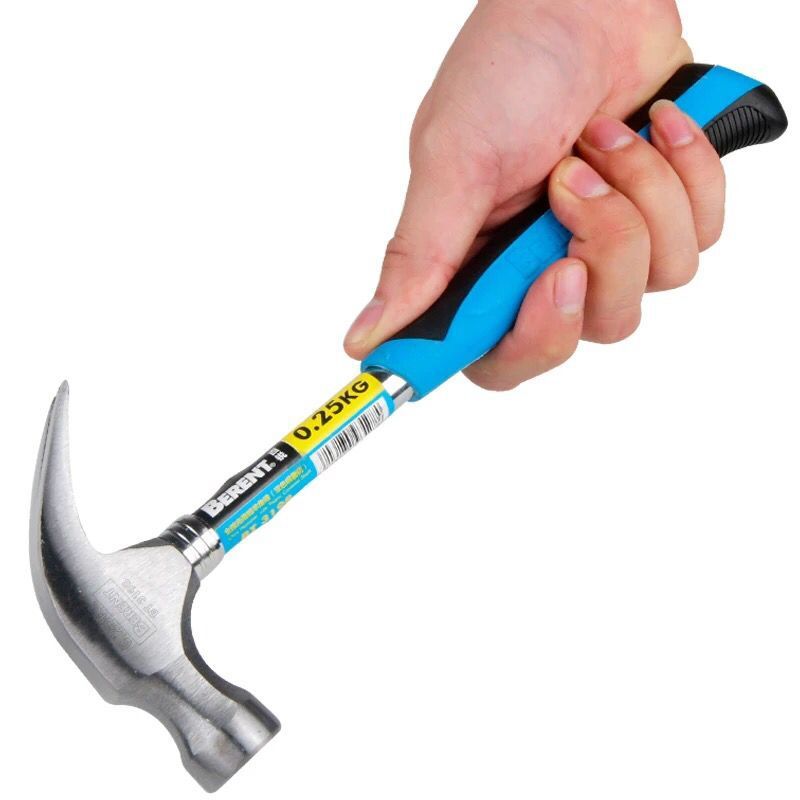 百锐 批发羊角锤0.25迷你羊角锤0.5kg包塑钢管多功能起钉锤羊角锤