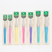 日本可樂工具CLOVER新色曖昧AMURE系列糖果色彩虹粗鈎針毛線鈎針