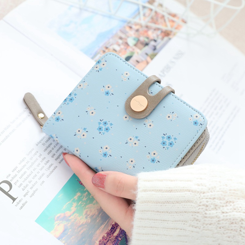 Cross border hot selling Korean Edition new pattern Floral Buckle have cash less than that is registered in the accounts lady wallet multi-function Organ Card position coin purse