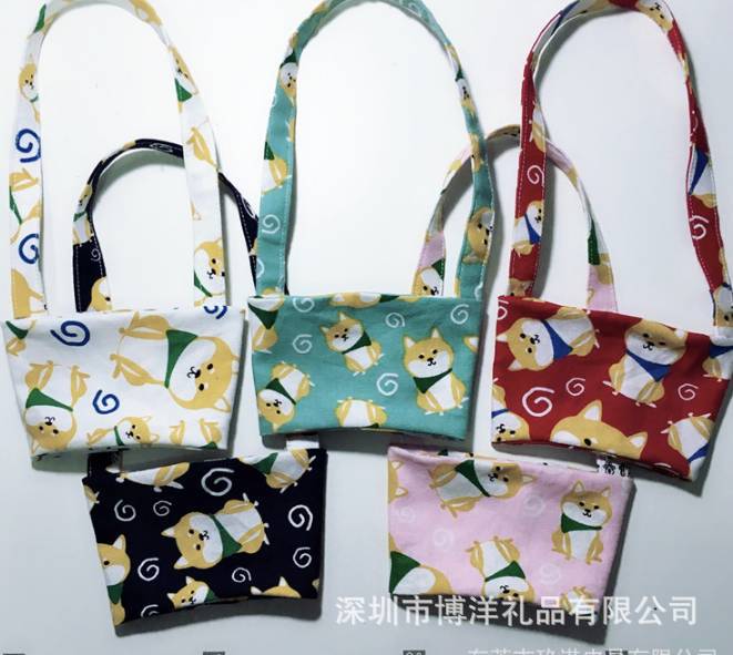 热销帆布杯套 饮料杯套 牛仔布手提杯套 奶茶咖啡杯套  出台湾