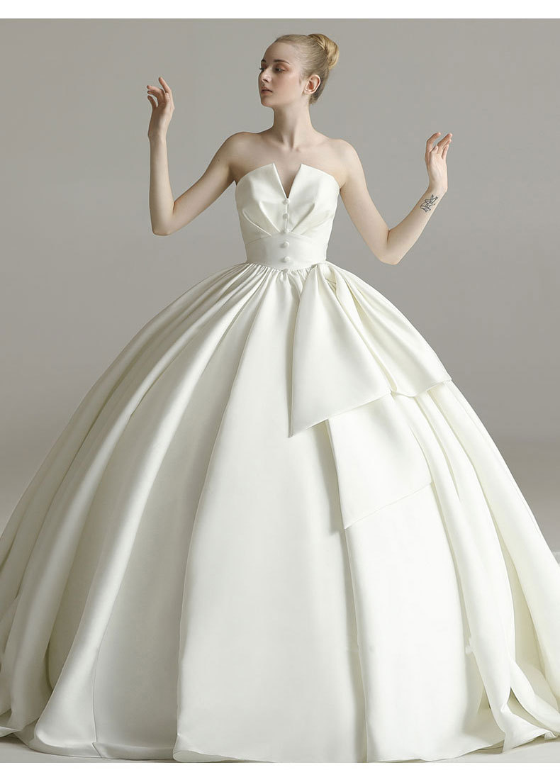 Abito da sposa donna monospalla elegante vestito da cerimonia_voghion.com