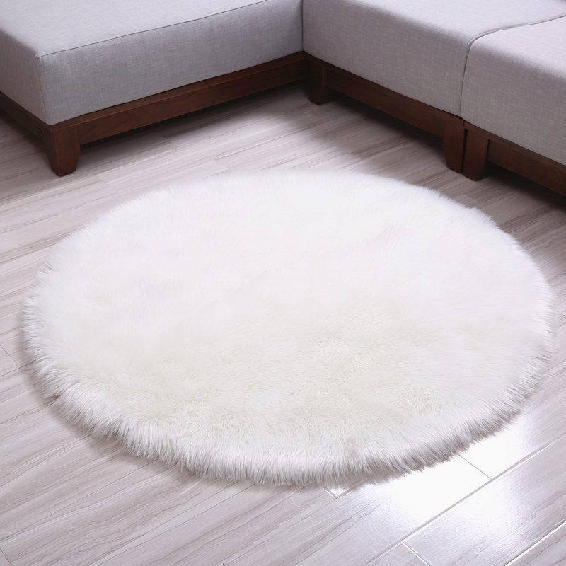 Modern minimalist round carpet computer chair carpet wool-like floor mat hanging basket carpet bedroom carpet plush