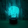 New strange creative rhino 3D visual stereo LED decorative personality desk lamp supports personality DIY