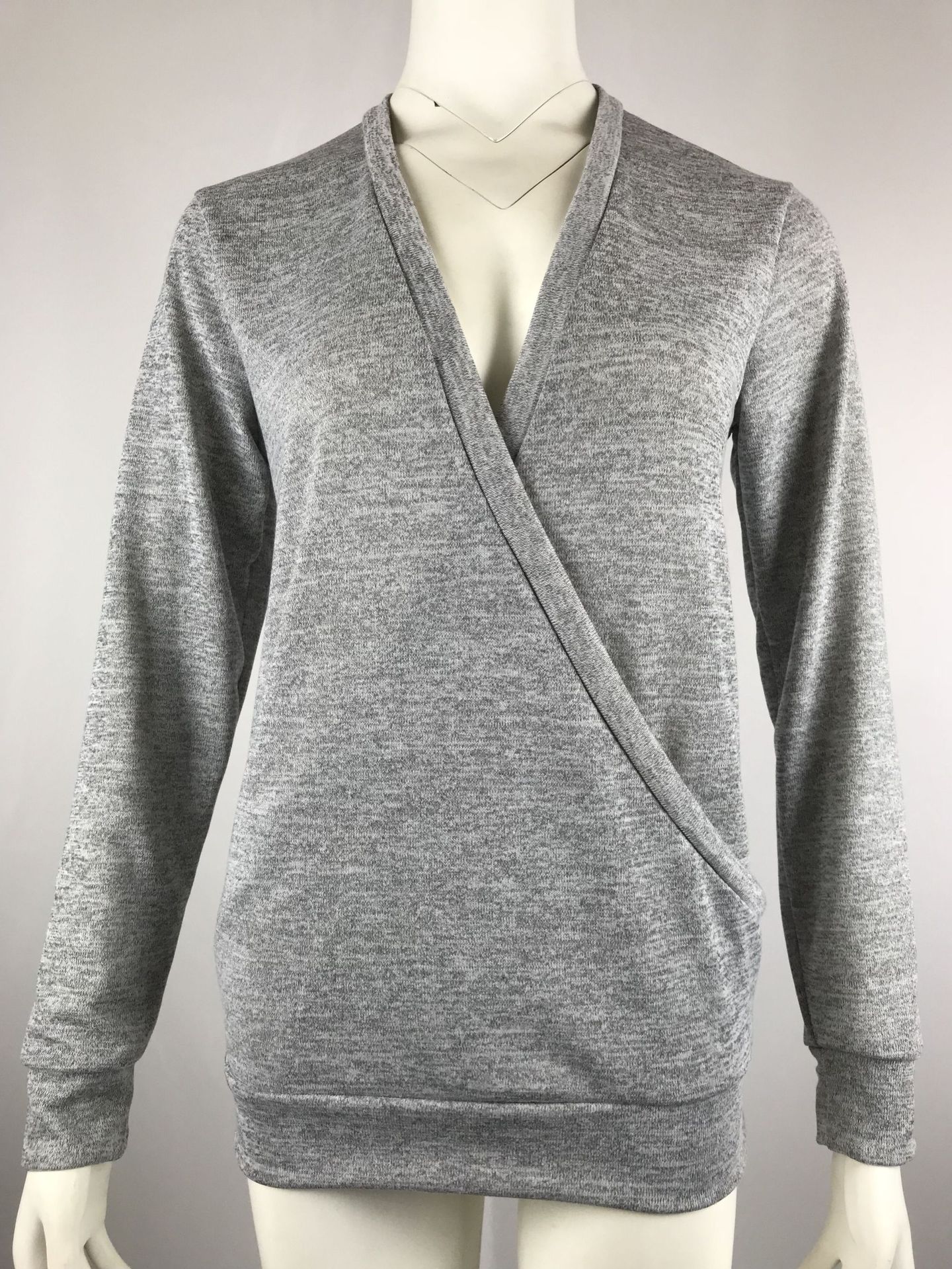 Cotton Blend, Polyester Fabric Patchwork, Tassel Design Streetwear Solid Color Cotton Blend Polyester V Neck Long Sleeve Regular Sleeve Patchwork Tassel T-shirt