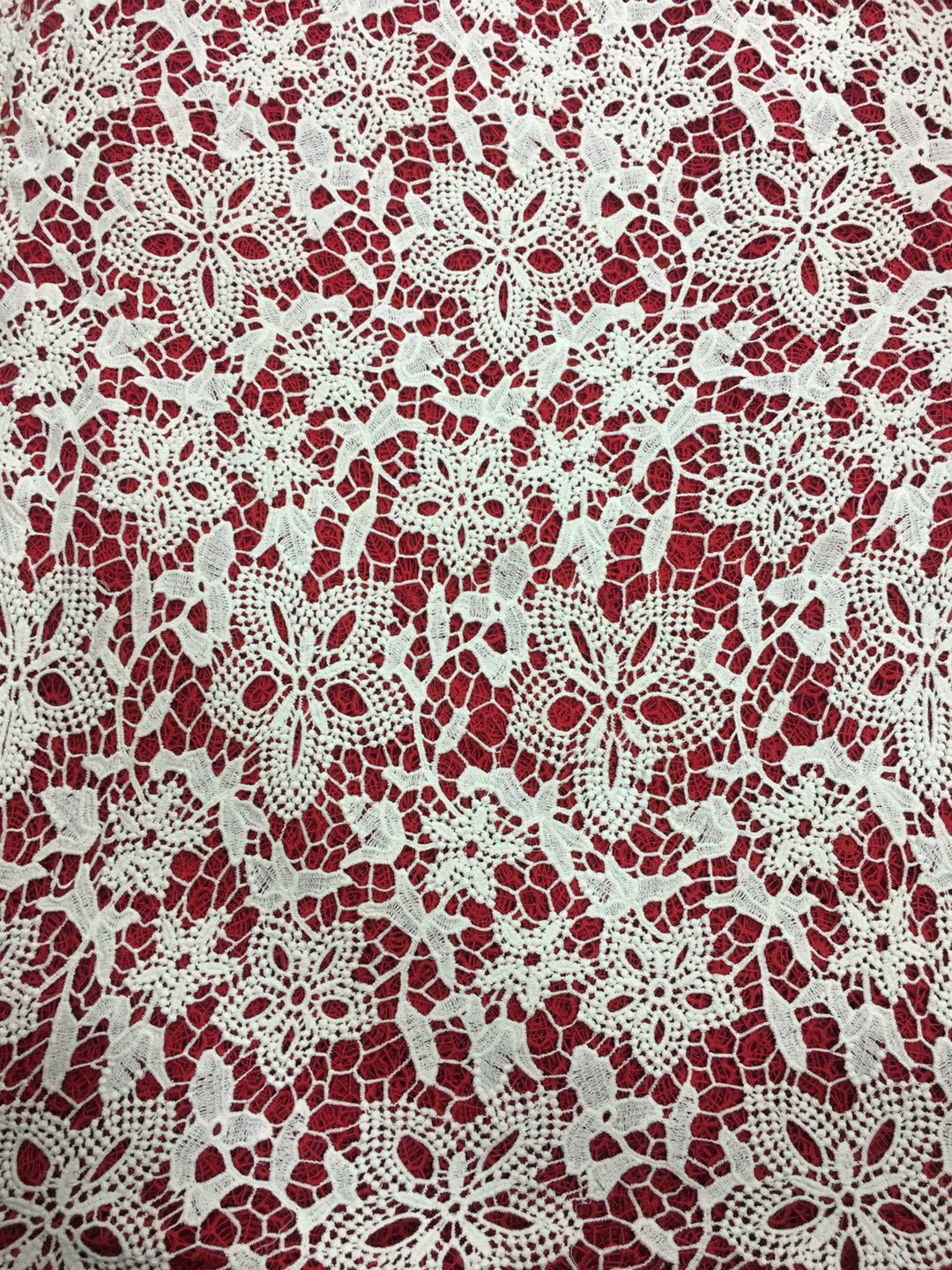 2021春夏新款厂家直销棉线面料蕾丝花边水溶时装连衣裙时装面料