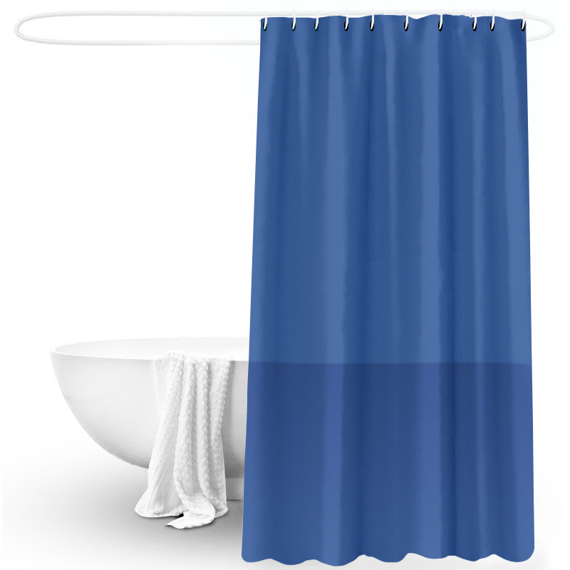 Cortina de ducha de tela de poliéster engrosada Estilo europeo y americano color sólido simple hogar baño Baño ducha partición cortina impermeable y a prueba de moho