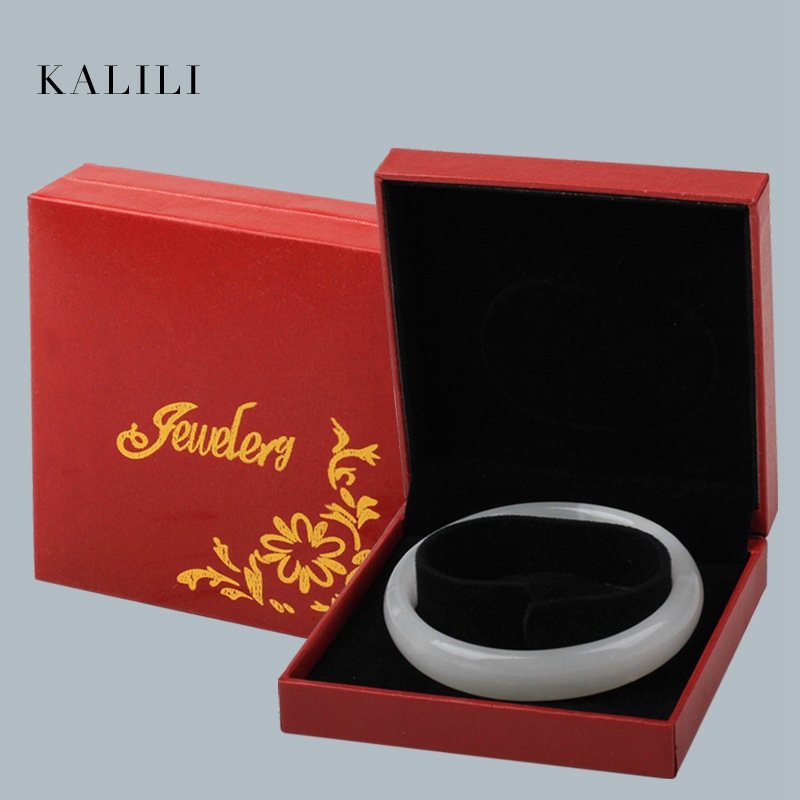 首饰盒饰品包装盒戒指盒手镯手链项链盒子礼物包装盒红色烫金圆圈