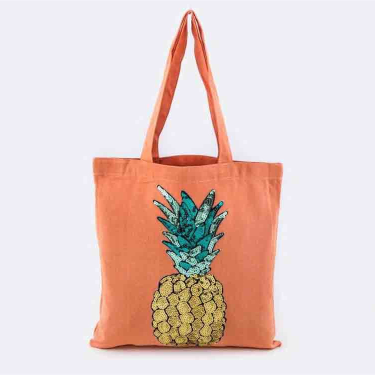 菠萝帆布手提包广告赠品礼品购物袋帆布袋简约耐用防污可定制LOGO