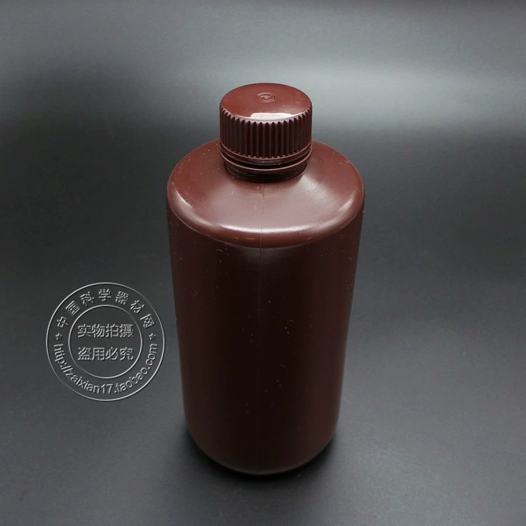 Коричневая бутылка реагента L HDPE маленький рот Янтарная бутылка реагента бутылка образца полиэтилена высокой плотности импортирована 500 м