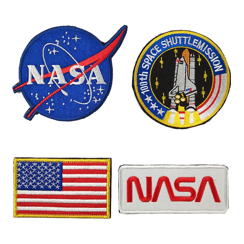Embroidery cloth sticker Velcro NASA NASA NASA badge patch outdoor bag accessories wholesale