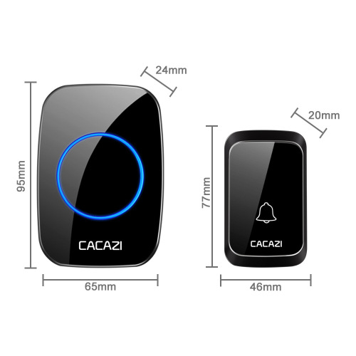 Smart home wireless doorbell one-to-one battery type DC full battery unplugged wireless waterproof doorbell