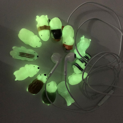 新款夜光cable bite 咬一口仿真动物造型数据线防折断保护套直销