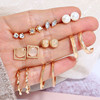 Crystal earings, earrings, fashionable set from pearl, European style, Korean style