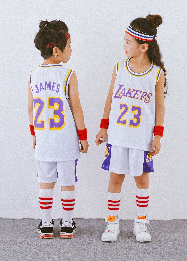 Новая детская версия Lakers города No. 23 одежда для баскетбола детская одежда Jerseys James BB производительность мяча одежда