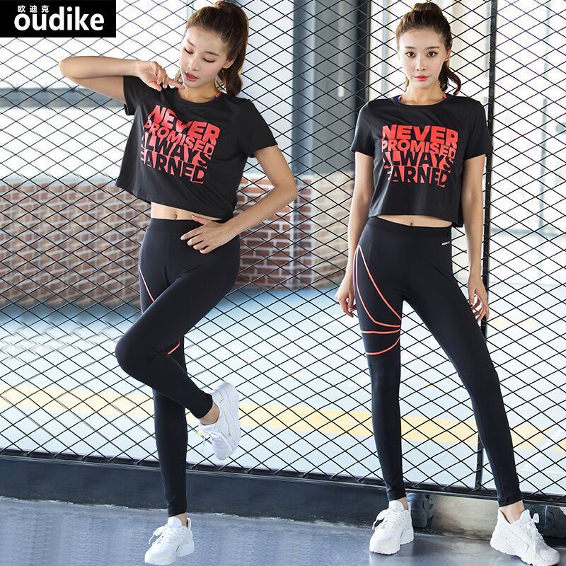 Fitness wear suit Yoga suit motion Quick drying Three-piece Suite motion Bras Gym Running clothes