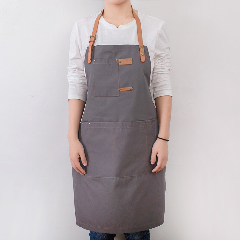 Estilo japonés estilo simple cocina limpieza café estudio panadería hornear ropa de trabajo delantal logotipo personalizable