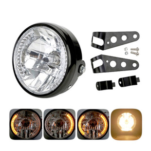 Retro motorcycle Prince headlight Harley 7 inch headlight angel ring steering headlight assembly with bracket