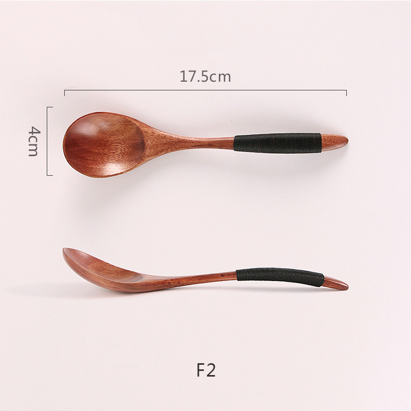 F2 올드페인트 나무숟가락 블랙라인 (17.5*4cm)