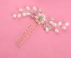 Chinese hairpin for bride, accessory from pearl, crystal, beaded bracelet, hairgrip