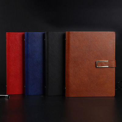 现货定制活页笔记本 6孔活页记事本 商务活页仿皮笔记本 可印LOGO
