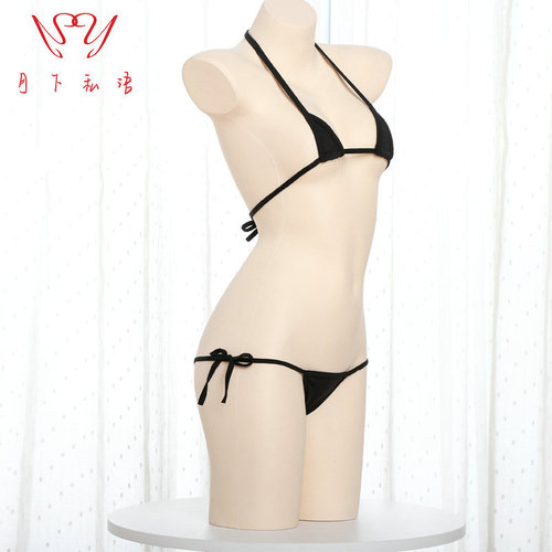 Whispers under the moon, sexy and interesting underwear, European and American dead stock water tight and sexy hollow one-piece three-point passion suit