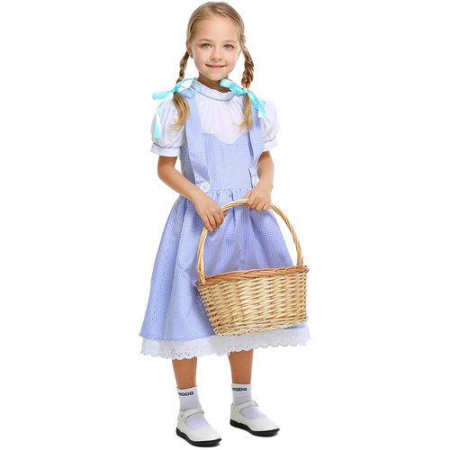 Amazon source of Halloween costumes for girls, cosplay costumes, stage drama performance costumes, Dorothy dress