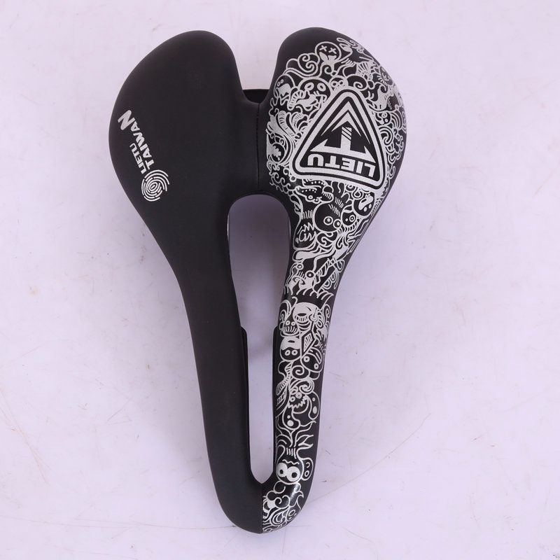 新款途猎山地车鞍座 户外警示灯中空鞍座 加厚单车舒适透气坐垫