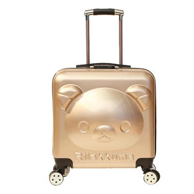 兒童拉杆箱定制 18寸登機箱學生萬向輪卡通可愛3D小熊小孩旅行箱