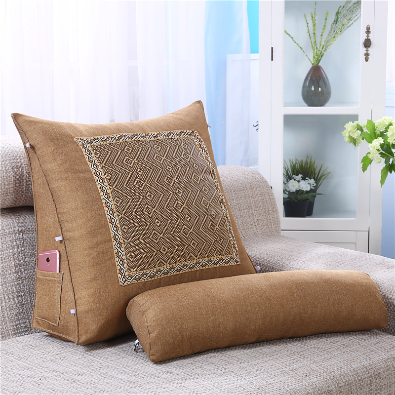 The bedside single cushion cushion summer sofa back triangle leaning office chair to protect the back of the back and back of the back of the back 6