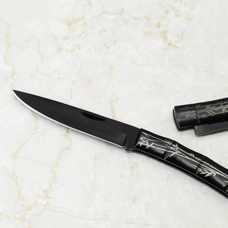 Cuchillo de fruta del hogar cuchillo de bambú que acampa cuchillo llavero cuchillo portátil al aire libre plegable melón y cuchillo de fruta cuchillo