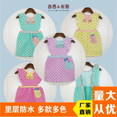 Autumn and winter new pattern fashion children waterproof apron baby Burqa Painting clothes Dressing Princess Dress princess apron