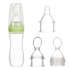 Silica gel children's feeding bottle for training, spoon for supplementary food, set, 3 pieces