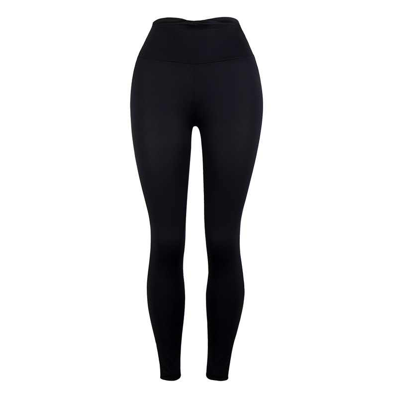 Leggings de yoga de color liso adelgazantes NSKX18925