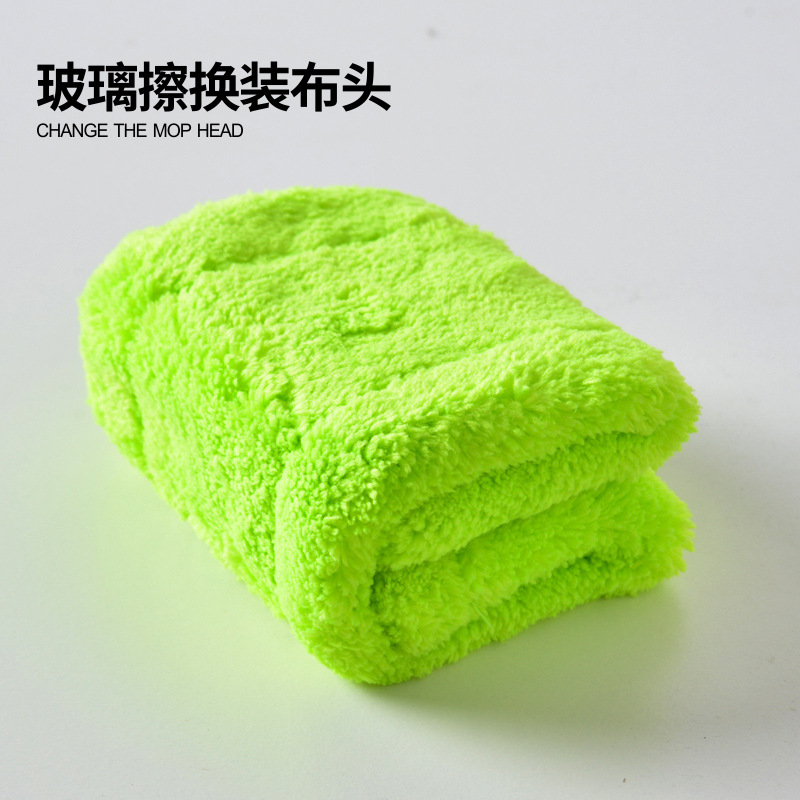 多功能伸缩杆双面擦窗器窗户带辅助杆保洁搽刷清洁器玻璃窗刮布头